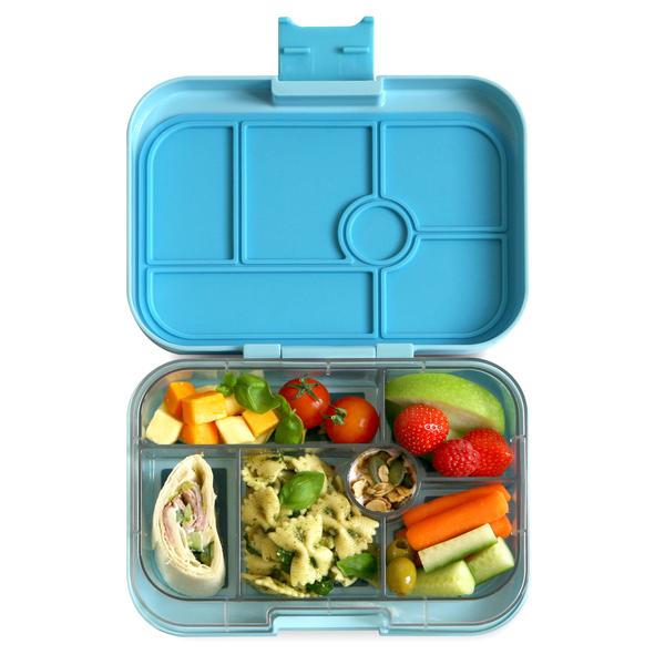 Lunch boxes with dividers make it easy to control portion sizes.