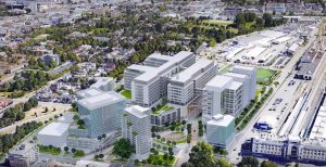 Artistic rendering of the new St. Paul's Hospital and health campus at the False Creek Flats. (IBI Group Architects / Providence Healthcare)