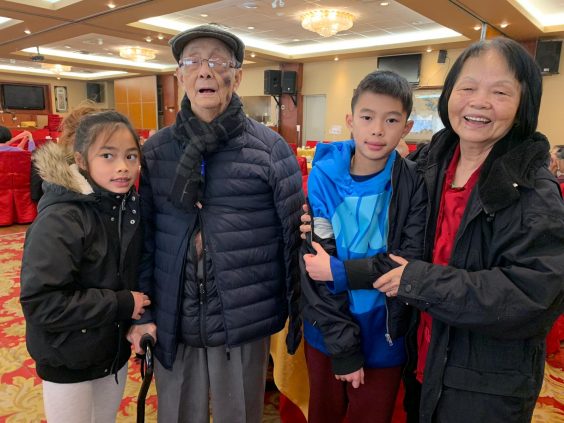 Mr. and Mrs. Tam with two of their grandchildren. Now, just in time for valentine's day, they are able to continue to spend quality time together.