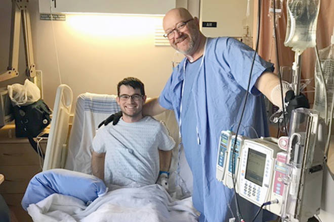 Jeremy Meller was a match for friend Brian Spence, who needed transplant. (Photo courtesy of the Vernon Morning Star)