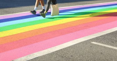 Vancouver city councillor is pushing for four more rainbow crosswalks at the city’s major intersections. (Photo courtesy of Getty Images/The Georgia Straight.)