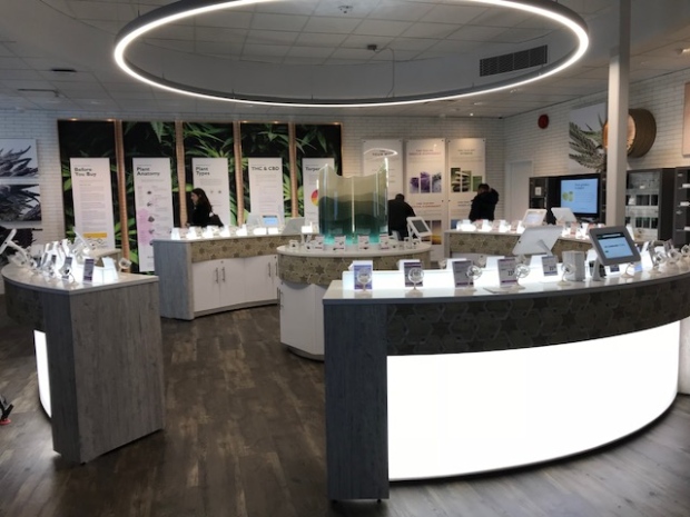 photo from CTV's Steve Saunders shows the interior of the province's first legal recreational marijuana retail store.