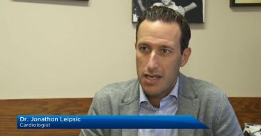 Dr. Jonathon Leipsic being interviewed about the new CT scanner. (Photo and video courtesy of Global BC)