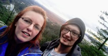 Dayton and Valerie Wilson hiked around Kamloops after his brain injury to help him recover. (Valerie Wilson/CBC News )