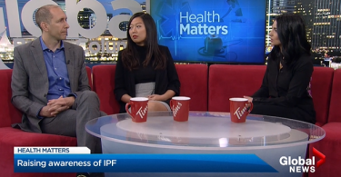 Actress Gelsea Mae and Dr. Chris Ryerson of St. Paul’s Hospital explain what IPF (Photo Credit: Global News)