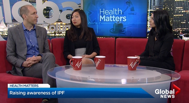 Actress Gelsea Mae and Dr. Chris Ryerson of St. Paul’s Hospital explain what IPF (Photo Credit: Global News)
