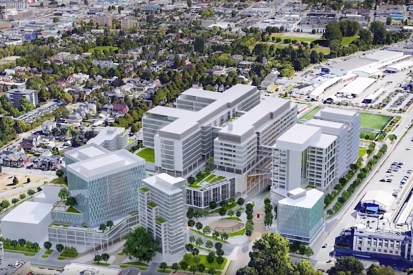 The new St. Paul’s Hospital project in Vancouver’s False Creek Flats. (Photo credit: Journal of Commerce)