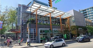 The Whole Foods location at Cambie Street and 8th Avenue has partnered with Liberty Wines to bring the first wine store within a grocery store to Vancouver, B.C. (Google Maps)