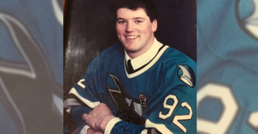 Ryan Smith of Lavington, an eighth-round selection of the San Jose Sharks in the 1992 NHL Entry Draft, is hoping someone will step forward and be tested as a potential kidney donor. (Photo credit: Vernon Morning Star)