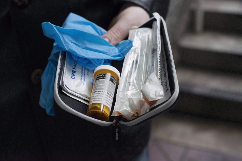 A naloxone anti-overdose kit is shown in Vancouver, Friday, Feb. 10, 2017. (Photo credit: News 1130)