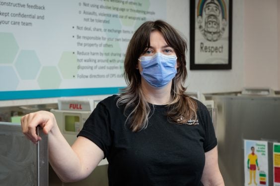 Watt inside the Overdose Prevention Site at St. Paul's Hospital. Photo: Brian Smith