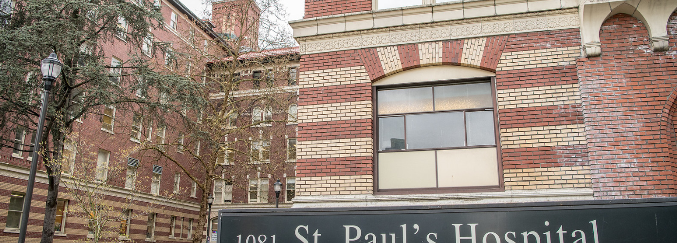 image of the St. Paul's Hospital sign.