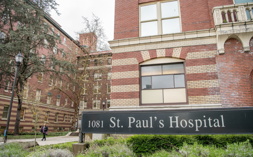 image of the St. Paul's Hospital sign.