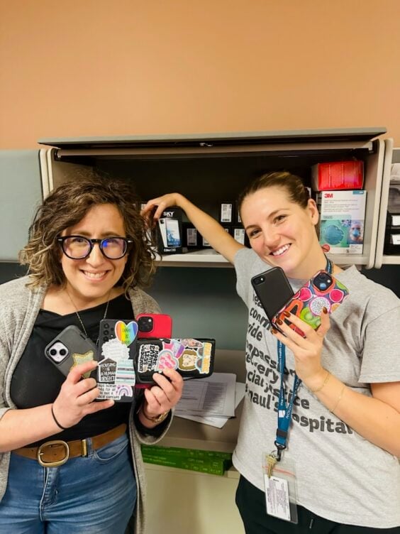Providence Health Care staff collect phones by donation for reuse by patients in need